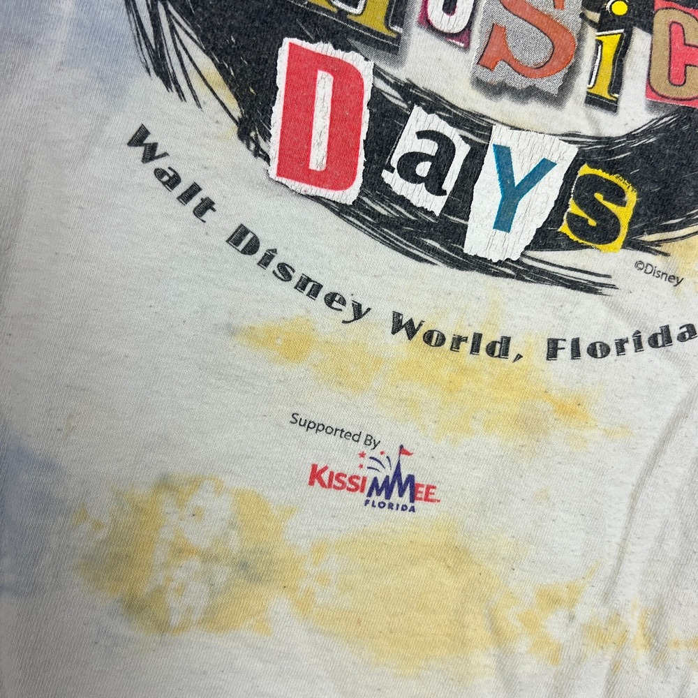 Vintage Disney Magic Music Days Shirt Mens XL Purple 1990s Florida Tie Dye - Picture 5 of 13